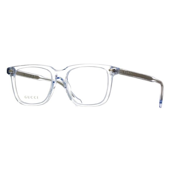 NEW GUCCI EYEGLASSES GUCCI GG0737O 018 CRYSTAL/SILVEREYEWEAR
